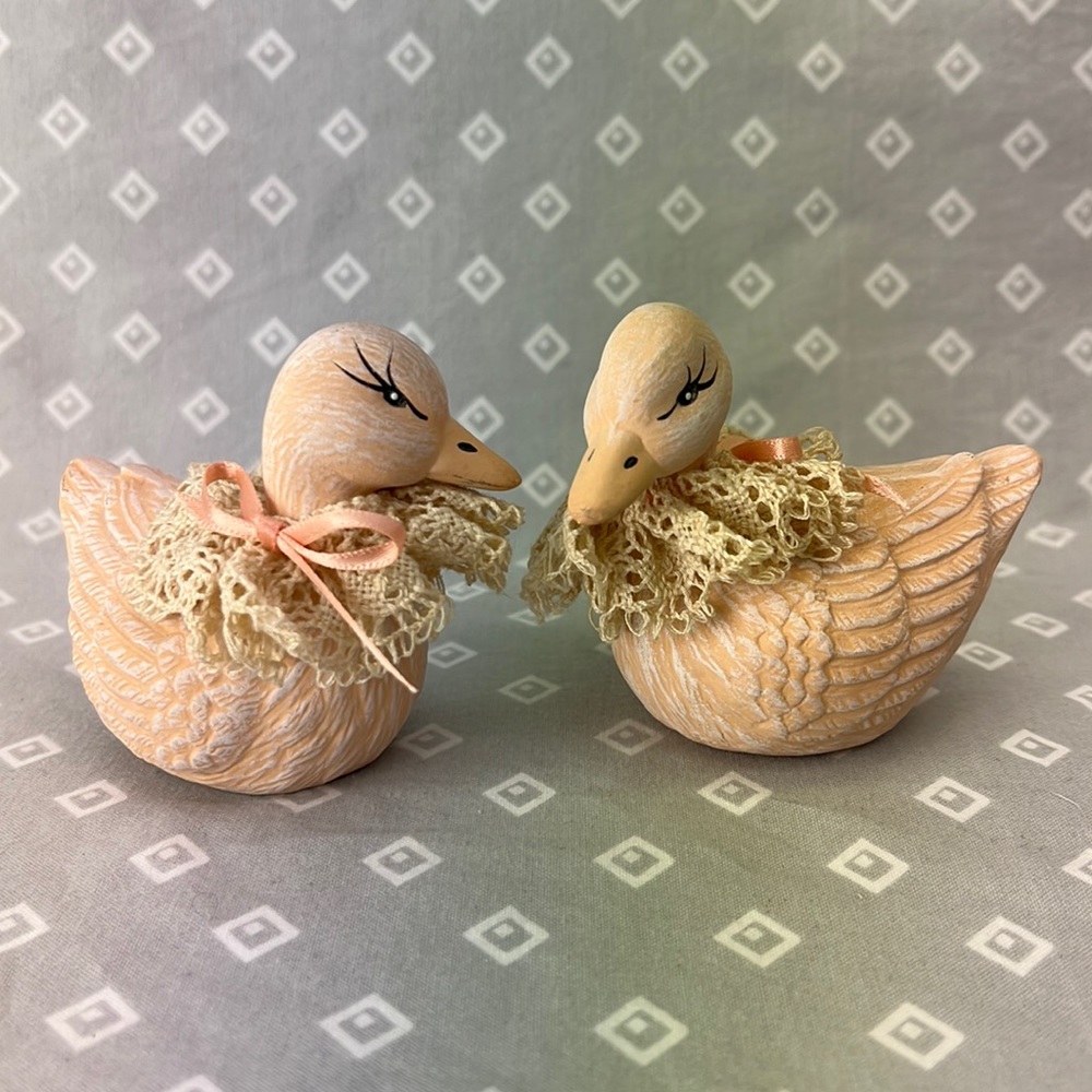 Vintage Peach Ducks Set of 2